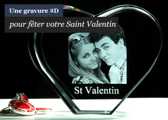 Cadeau d'amoureux en verre