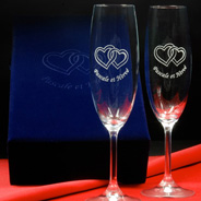 Flûtes de champagne en verre