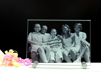 photo de famille en verre